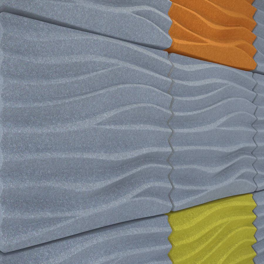 Close up of Sand acoustic tile from Acoustek's Newport range of acoustic tiles. Sold & manufactured by Acoustek Australia & UK